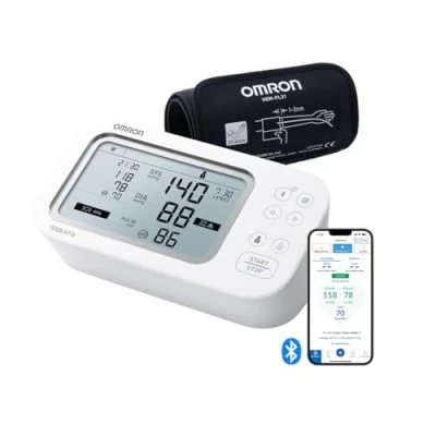 Imagen de Tensiómetro OMRON X7 Smart AFib Detecta Fibrilación Auricular con cada toma de tensión en casa Clínicamente validado incl. embarazo y diabetes 2 Usuarios Brazalete Intelli Wrap 22 42cm