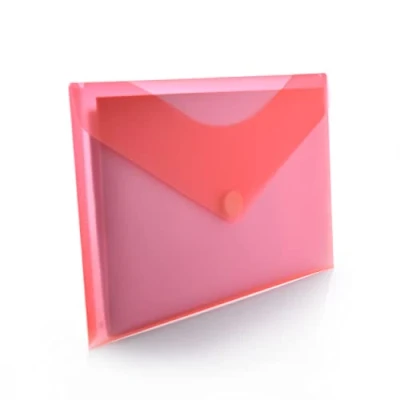 Imagen de Pack 10 Ud. Carpeta Sobre Cierre de Velcro Tamaño A4+/Folio REF 90146 ROJO Colores Classic translucidos con acabado Soft Touch by Office Box. (Rojo)