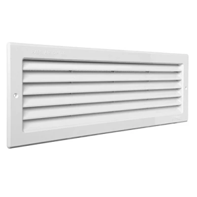 Imagen de La Ventilazione PR3713B Y Rejilla de plástico rectangular para empotrar, color blanco, 370 x 130 mm, paso aire 85 cm²