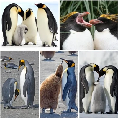 Imagen de Edition Colibri Postales lenticulares de pingüinos con efecto 3D y tambaleante (flip) varias especies
