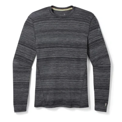Imagen de Smartwool Men&#039;s Classic Thermal Base Layer Crew Camiseta térmica clásica de Merino para Hombre, Cambio Color Negro, S (Pack 2)