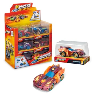 Imagen de T Racers Mix&#039;N Race Colección de 12 Coches coleccionables, Cada Coche Desmontable en Dos Partes con Piezas Intercambiables, 1 2
