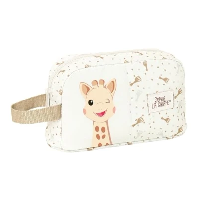 Imagen de SOPHIE LA GIRAFE HONEY Porta Desayunos Térmico, Termo, Portatodo, Calidad y Máxima Resistencia, Comida, Recreo, 21.5x6.5x12 cm, Color Beige claro