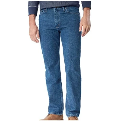 Imagen de Wrangler Classic Pantalones vaqueros para hombre, de algodón, con 5 bolsillos, ajuste regular Azul 35W x 32L