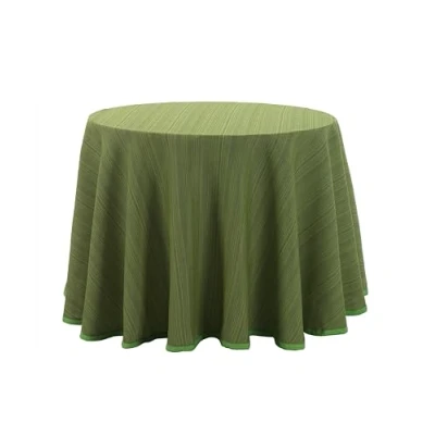 Imagen de Donegal Collections Falda Mesa Camilla Rectangular 70 x 120 cm Riby Verde Tejido Primavera Verano Faldillas con Altura para 75 50% Algodón Poliester Fabricado en España