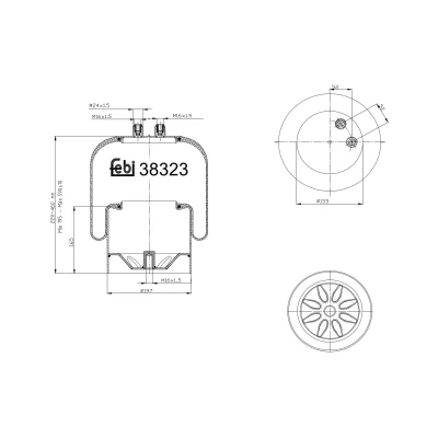 Imagen de FEBI BILSTEIN 38323 Fuelle, suspensión neumática