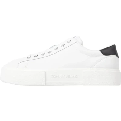 Imagen de Tommy Jeans Foxing Flatform Zapatillas, Mujer, Talla: 41, Ecru/black Zapatos