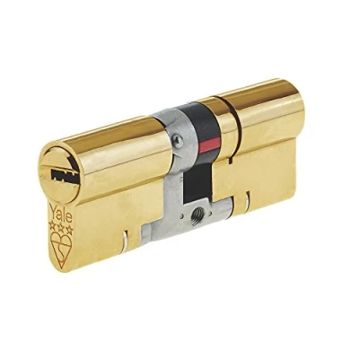 Imagen de Yale B YS3 4550B Cilindro Doble Euro de 3 Estrellas, Alta Seguridad, (95 mm), Acabado en latón, 45:50 (95mm)