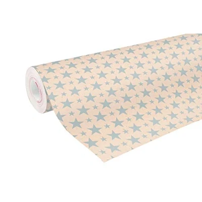 Imagen de Clairefontaine 50 M x 70 cm plata estrellas kraft papel de regalo