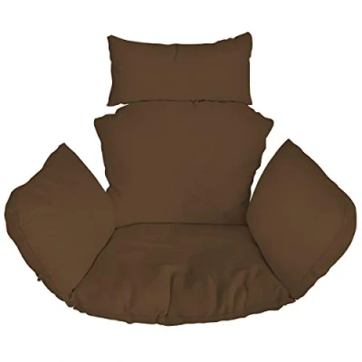 Imagen de Ferocity Cojín de Silla Hamaca, Colgante Huevo Cojines, Columpio Respaldo con Almohada para la Cabeza, Cjín Impermeable, Patio Jardín, Brown [114]