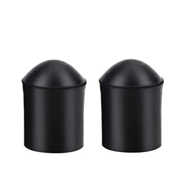 Imagen de Yosoo Health Gear 2PCS Protector de Clavija Extremo bajo Doble, Tope Punta Goma Negro Accesorio Tapa