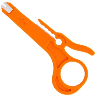 Imagen de hb digital Herramienta LSA de instalación pelacables Red LAN DSL RDSI para tomas red, cables instalación, paneles conexión, CAT5 CAT6 CAT7 naranja