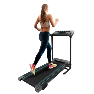 Imagen de Cecotec Cinta de Correr Plegable DrumFit WayHome 1200 Runner Sprint. 1100 W, 1 a 12 Km/h, Programas, Panel LED, Superficie Carrera 110x40cm, inclinación Manual, Ruedas