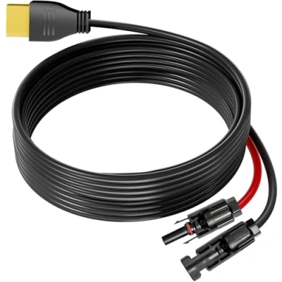 Imagen de FOSSiBOT Conector solar a XT90, cable de carga 14 AWG, extensión compatible con 5 m para F2400 F3600 Pro Powerstation