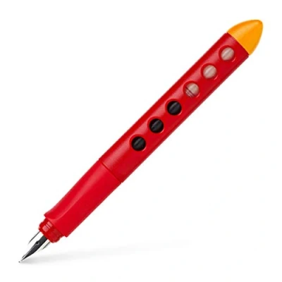 Imagen de Faber Castell 149852 Scribolino Pluma estilográfica escolar (para diestros, 1 unidad), color rojo