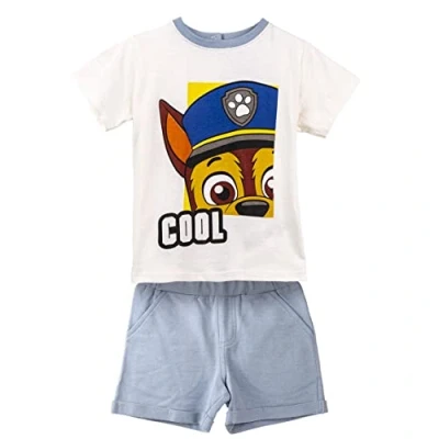 Imagen de Conjunto de 2 Piezas La Patrulla Canina Camiseta y Pantalón Corto Talla 24 Meses Elaborado con Algodón 100% Fresco Cómodo Cierre Botones Producto Original Diseñado en España