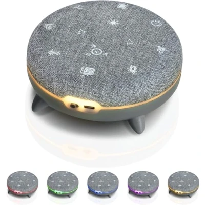 Imagen de Beatfoxx ZB 7 Zen Box Máquina ruido altavoz bluetooth con luz de sonido como ayuda para dormir a los bebés Sonidos relajantes la naturaleza el del mar, canto pájaros etc.