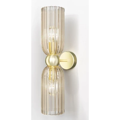 Imagen de Maytoni aplique de pared Antic, 2 luces, dorado/ámbar, cristal