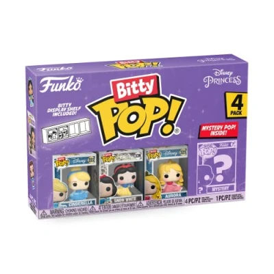 Imagen de Funko Bitty Pop! Disney Princess Cinderella, Snow White, Aurora E una Mini Figura Misteriosa a Sorpresa 0.9 Inch (2.2 Cm) da Collezione Ripiano Espositivo Impilabile Incluso Idea Regalo