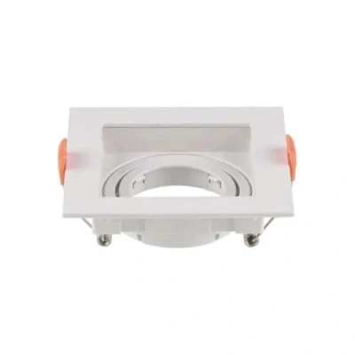 Imagen de V TAC VT 933 W Portafolio LED empotrable cuadrado foco GU10 color blanco de policarbonato 95 x mm sku 6656