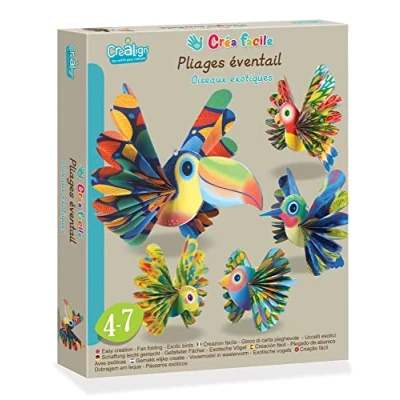 Imagen de Crea fácil, plegable abanico pájaros, exóticos
