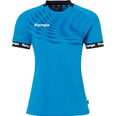 Imagen de Kempa Wave 26 Shirt Women para Mujeres y niñas Camiseta Manga Corta Deportiva Ropa Funcional Balonmano Gimnasio Jogging Running Jersey elástica Transpirable