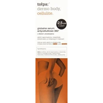 Imagen de TOLPA Dermo Body Cellulite, Suero Global Anticelulitis 360 con efecto ultrasónico, 250 ml, hipoalérgico.