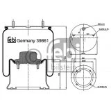 Imagen de FEBI BILSTEIN 39861 Fuelle, suspensión neumática