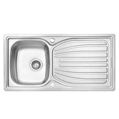 Imagen de JASSFERRY Fregadero de cocina un seno, Acero Inoxidable, escurridor reversible, con colador residuos