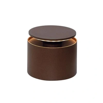 Imagen de Zafferano, Lámpara Push Up, de Mesa Recargable e Inalámbrica con Control Táctil, Adecuada también como Exterior, Atenuador, 2200 3000 K, Altura 80 100 cm, Color Corten