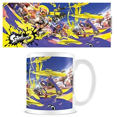 Imagen de Pyramid International Splatoon Taza de café cerámica 325 ml (diseño graffiti), tazas y para mujeres hombres, niños, producto oficial, color blanco