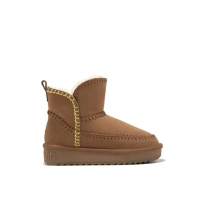 Imagen de D.Franklin Botas Australianas Nordic Tejido Ante con Forro Interior Nova Low Marron D. Franklin para Mujer Moda casual (Talla 36)