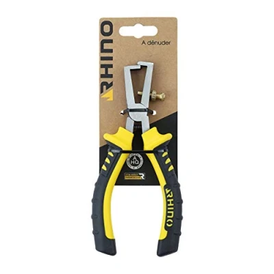 Imagen de RHINO Alicates pelacables manual de 160 mm Fabricado en acero Alta calidad Mango ergonómico Longitud Garantía por Vida