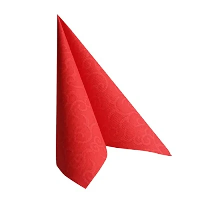 Imagen de Papstar, 50 servilletas &quot;Royal Collection&quot;, pliegue 1/4, 40 cm x cm, color rojo &quot;Casali&quot;, #84879