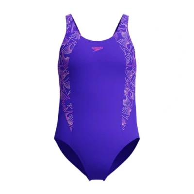 Imagen de Speedo HyperBoom Splice Muscleback Traje de baño para Niñas, Indigo Glow, 5 6 años