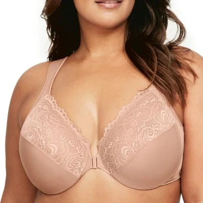 Imagen de Glamorise WonderWire Front Close Sujetador con Cierre Frontal, Mujer, Beige (Cappuccino), 44E