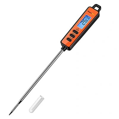 Imagen de ThermoPro TP01S Termómetro Cocina de Lectura Instantánea con Sonda Larga Carne Digital para Cocinar Alimentos Líquidos Aceite BBQ Barbacoa Comida Leche Agua