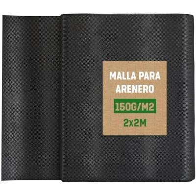 Imagen de GardenGloss® Fieltro para Caja de Arena Extra Fuerte (2m x 2m) 150 g/m² Tela Antihierba contra Las Malas Hierbas