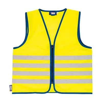 Imagen de ABUS chaleco de seguridad infantil Lumino Reflex Vest Kids para una mejor visibilidad día y noche con cremallera talla L