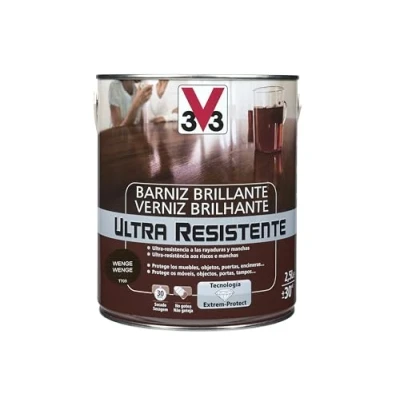 Imagen de V33 Barniz Interior Ultra Resistente Brillante Wengué, 2.5 L