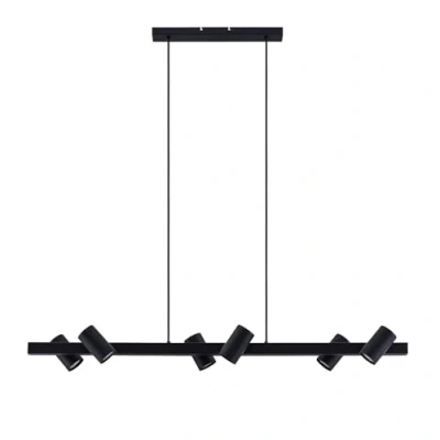 Imagen de lámpara colgante &#039;Savoli&#039; (Moderno) en Negro hecho de Metal e.o. para Salón &amp; Comedor (6 llamas, GU10) Lindby colgante, lámpara, techo, techo