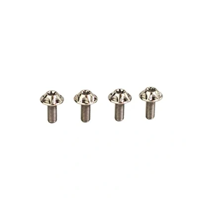 Imagen de SILCA Tornillos de titanio para portabotellas agua Juego 4 Cabezal botón ancho personalizado T25 plata talla única