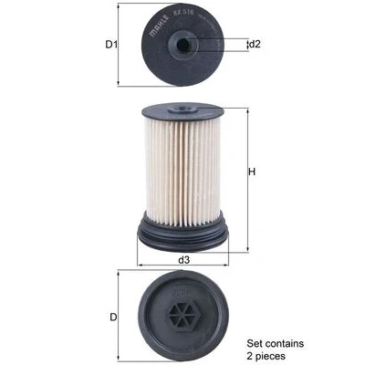 Imagen de MAHLE ORIGINAL KX 516/S Filtro Combustible Cartucho filtrante CHEVROLET: Captiva, OPEL: Antara