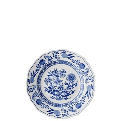 Imagen de Hutschenreuther 02001 720002 10019 Plato de Desayuno (Incluye Soporte, 19 cm), diseño cebollas, Color Azul