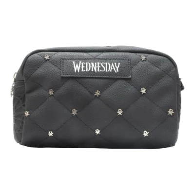 Imagen de Bolsa de Cosméticos miércoles, material acolchado, compacto, tamaño mano, 19 x 11 6,5 cm, con licencia accesorios góticos, multicolor, Wednesday Bag acolchados