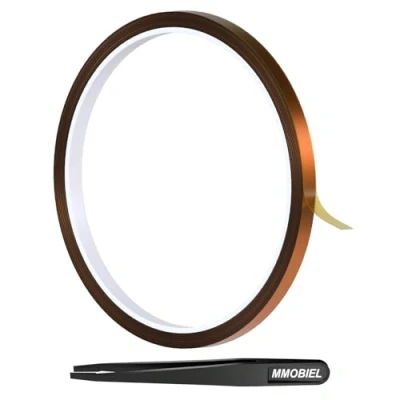 Imagen de MMOBIEL Cinta Adhesiva (6mm x 30m) de Polyimide Resistente al Calor para Sublimación Térmica Alta Temperatura ESD HVAC Electrónica Soldadura Impresión 3D etc.