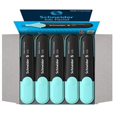 Imagen de Schneider Marcador Job Pastel, Color turquesa, 10 Unidades SH1523