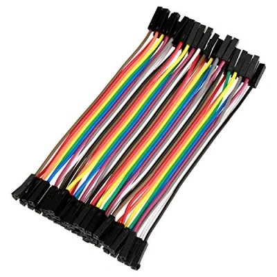 Imagen de Akozon Conectores de Alambre Puente DuPont 5pcs 10cm Colorido Jumper Wires 40pin Cable Hembra a para Breadboard Arduino