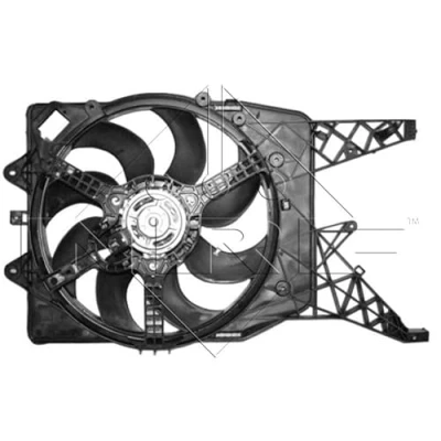 Imagen de NRF 47689 Ventilador de radiador 405 12 440 con bastidor (armazón) OPEL: Corsa D Hatchback