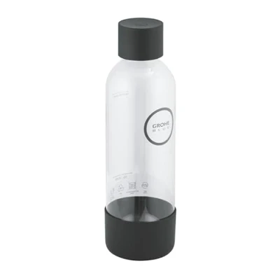 Imagen de Grohe Blue Fizz 41250K00 Botella de agua (capacidad: 850 ml, no apta para lavavajillas, tapón bayoneta, compatible con burbujeador Fizz), color negro